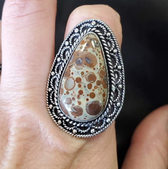 New Asteroid Jasper Silver Ring. - Picture 5 of 16